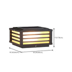 Lampes solaires LED rectangulaires noires pour poteaux extérieurs