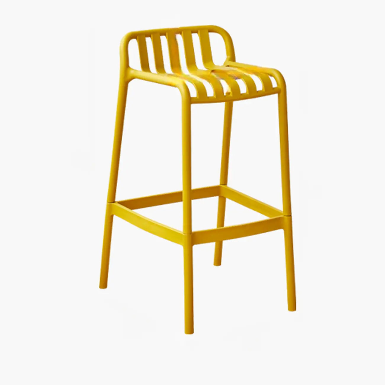 Tabouret de bar minimaliste en plastique pour intérieur et extérieur