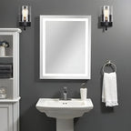 Applique murale moderne cylindrique en métal et verre à une lumière pour salle de bain