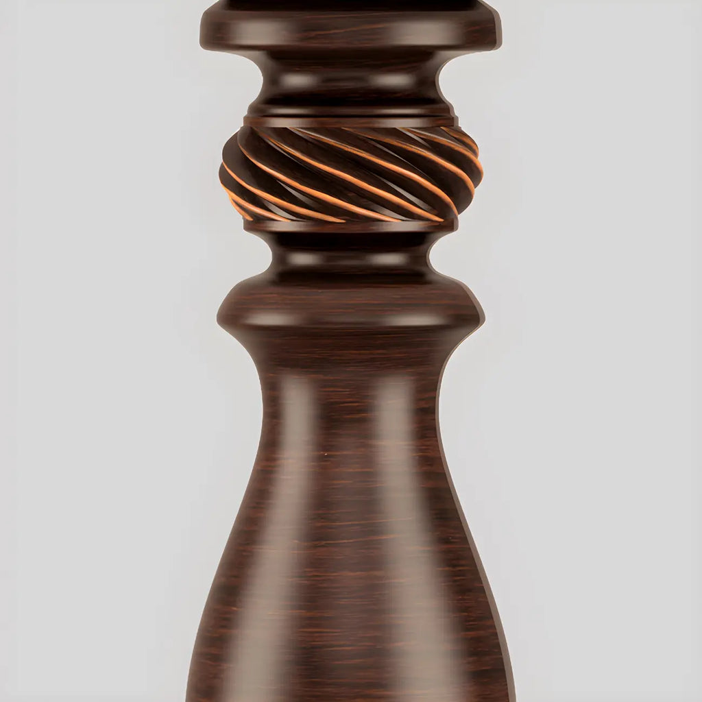 Lampe de table LED traditionnelle en résine brune pour éclairage de chevet