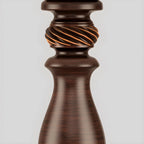 Lampe de table LED traditionnelle en résine brune pour éclairage de chevet