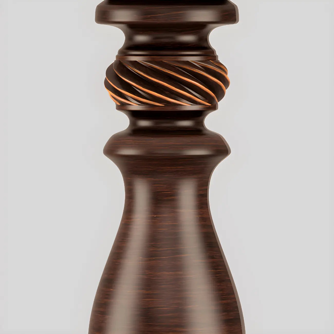 Lampe de table LED traditionnelle en résine brune pour éclairage de chevet