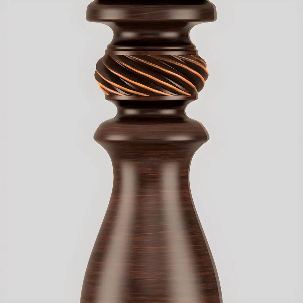 Lampe de table LED traditionnelle en résine brune pour éclairage de chevet