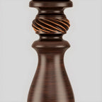 Lampe de table LED traditionnelle en résine brune pour éclairage de chevet