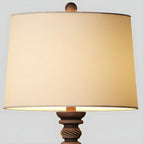 Lampe de table LED traditionnelle en résine brune pour éclairage de chevet