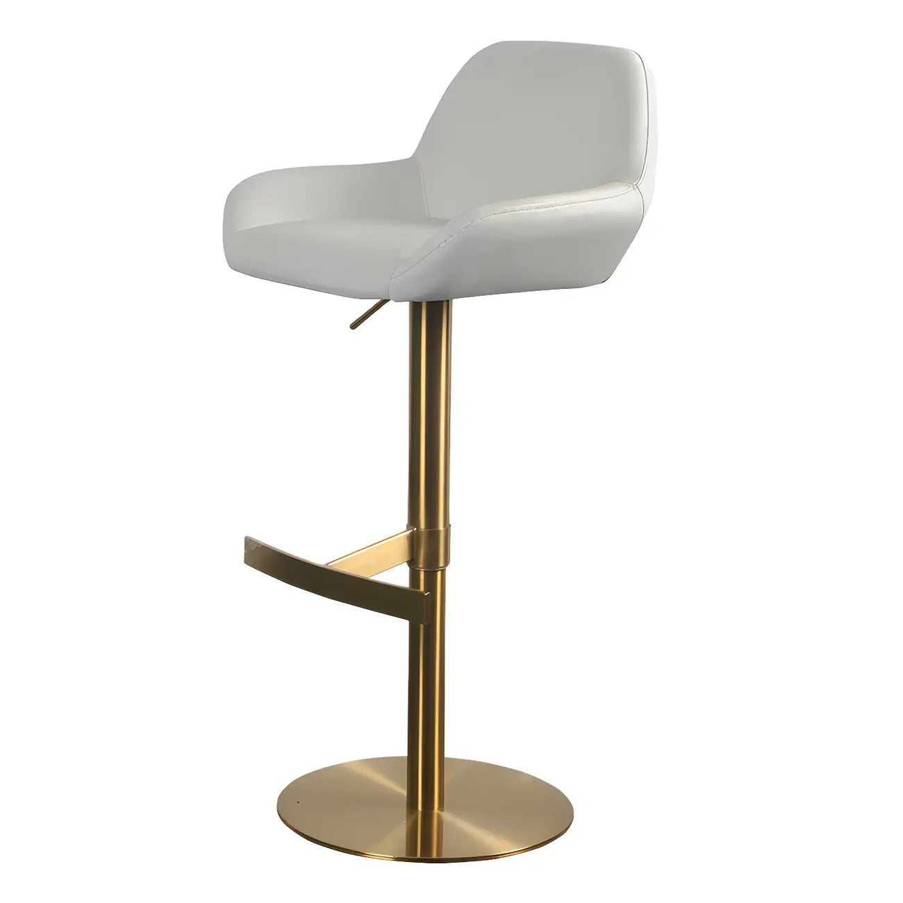 Tabourets de bar pivotants et réglables en métal brillant