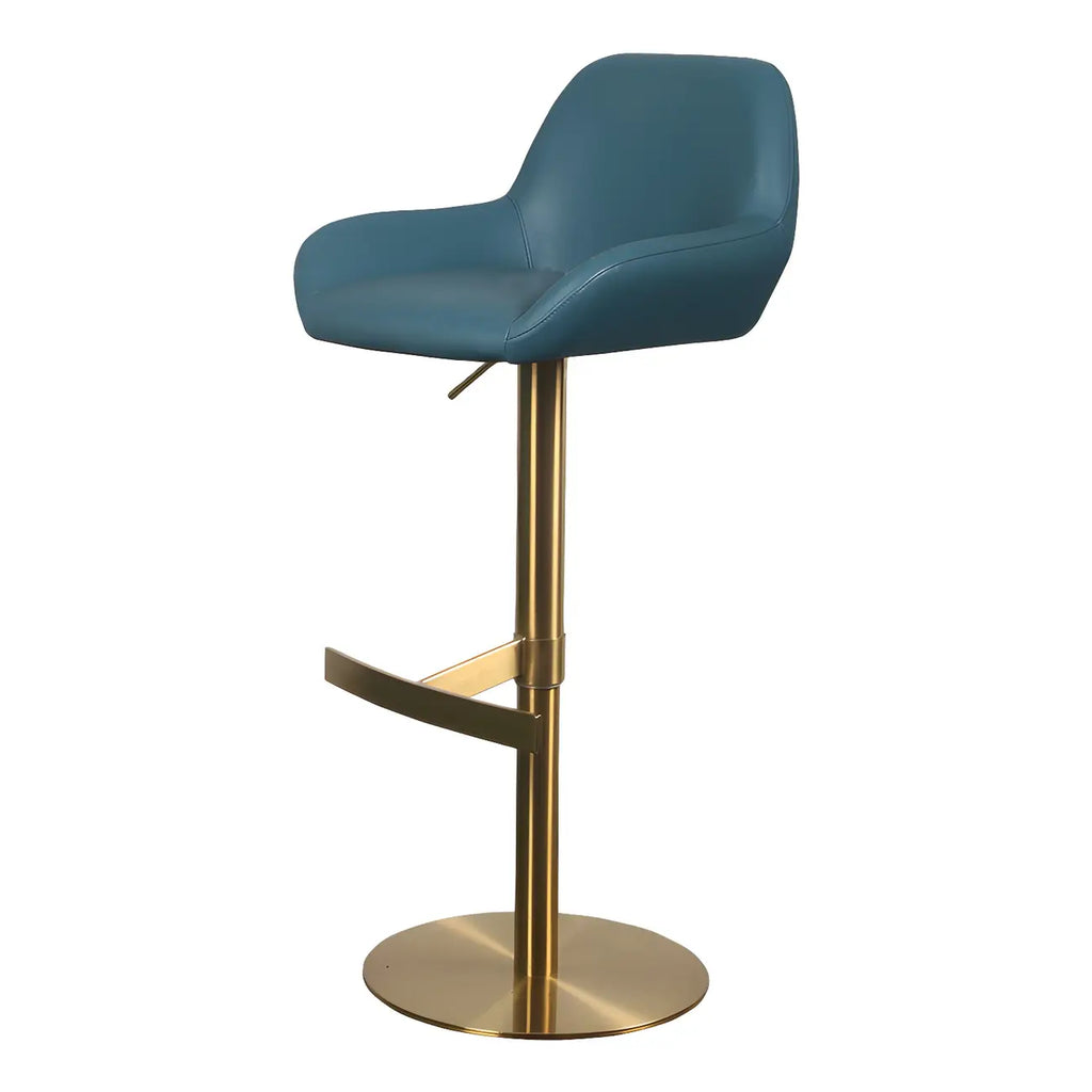 Tabourets de bar pivotants et réglables en métal brillant