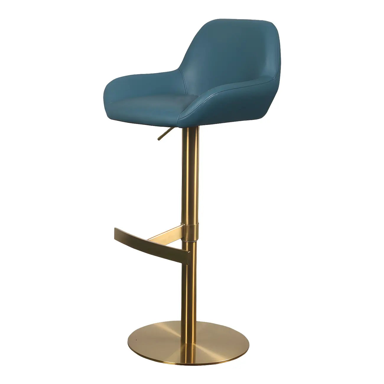 Tabourets de bar pivotants et réglables en métal brillant