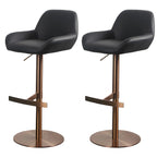 Tabourets de bar pivotants et réglables en métal brillant
