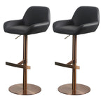Tabourets de bar pivotants et réglables en métal brillant