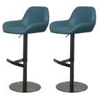 Tabourets de bar pivotants et réglables en métal brillant