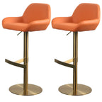 Tabourets de bar pivotants et réglables en métal brillant