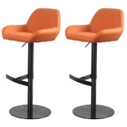 Tabourets de bar pivotants et réglables en métal brillant