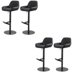 Tabourets de bar pivotants et réglables en métal brillant