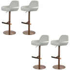 Tabourets de bar pivotants et réglables en métal brillant