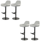 Tabourets de bar pivotants et réglables en métal brillant