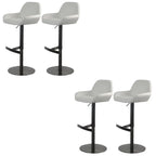 Tabourets de bar pivotants et réglables en métal brillant