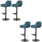 Tabourets de bar pivotants et réglables en métal brillant