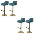 Tabourets de bar pivotants et réglables en métal brillant