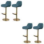 Tabourets de bar pivotants et réglables en métal brillant