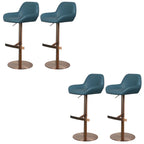 Tabourets de bar pivotants et réglables en métal brillant