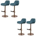 Tabourets de bar pivotants et réglables en métal brillant