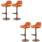 Tabourets de bar pivotants et réglables en métal brillant