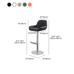 Tabourets de bar pivotants et réglables en métal brillant