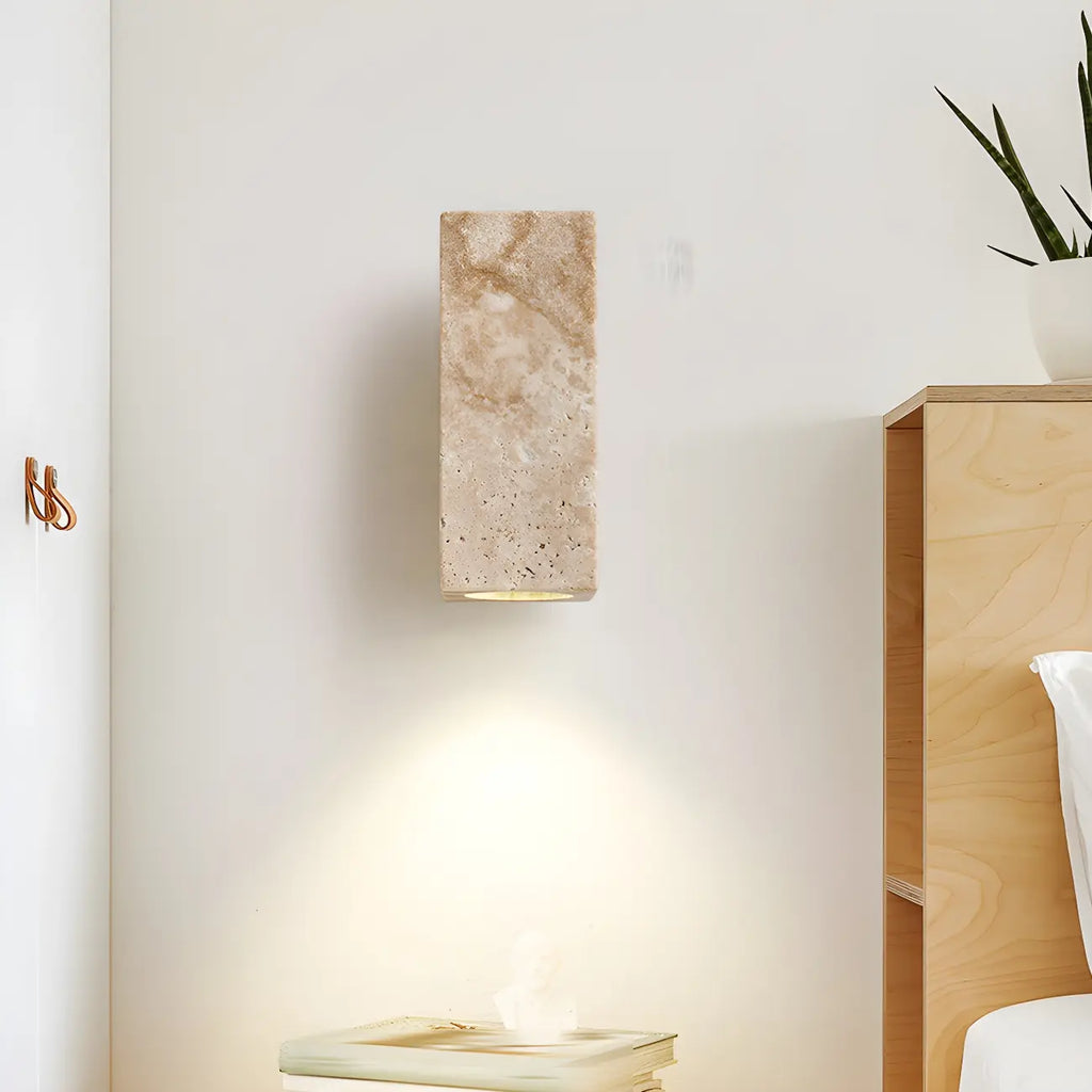 Applique murale minimaliste moderne en pierre beige