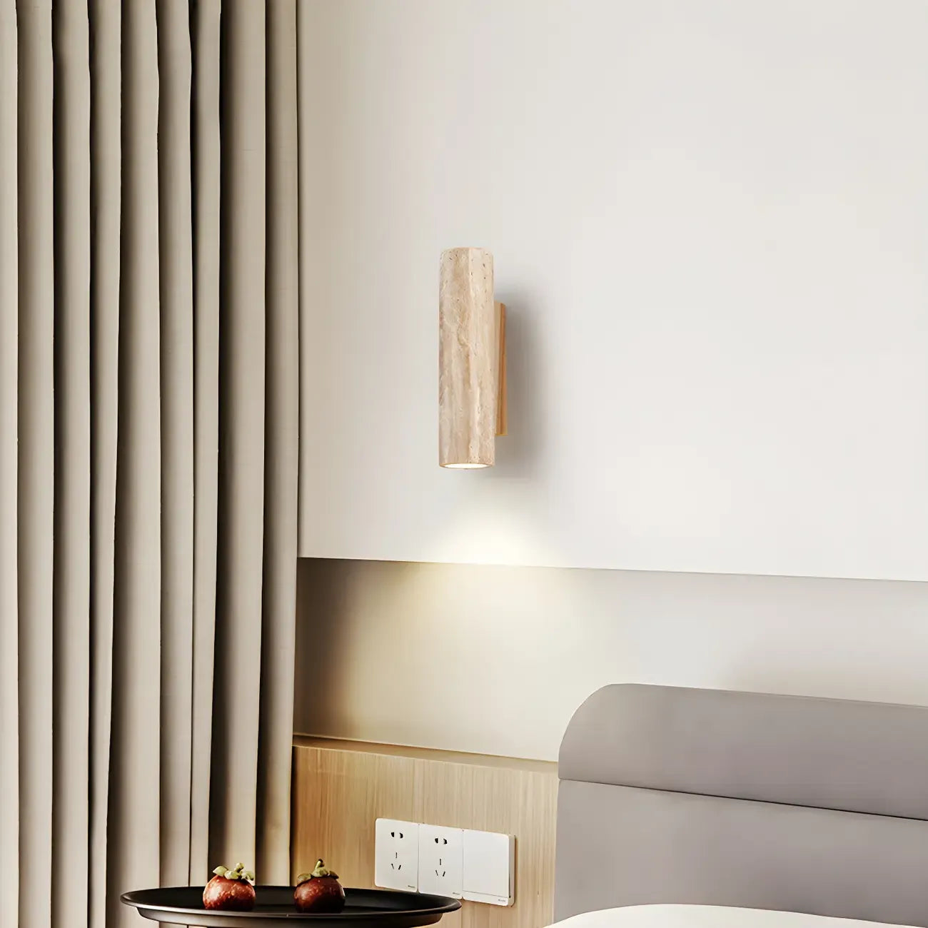 Applique murale minimaliste moderne en pierre beige