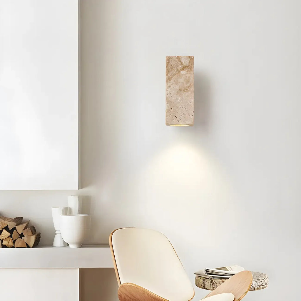 Applique murale minimaliste moderne en pierre beige