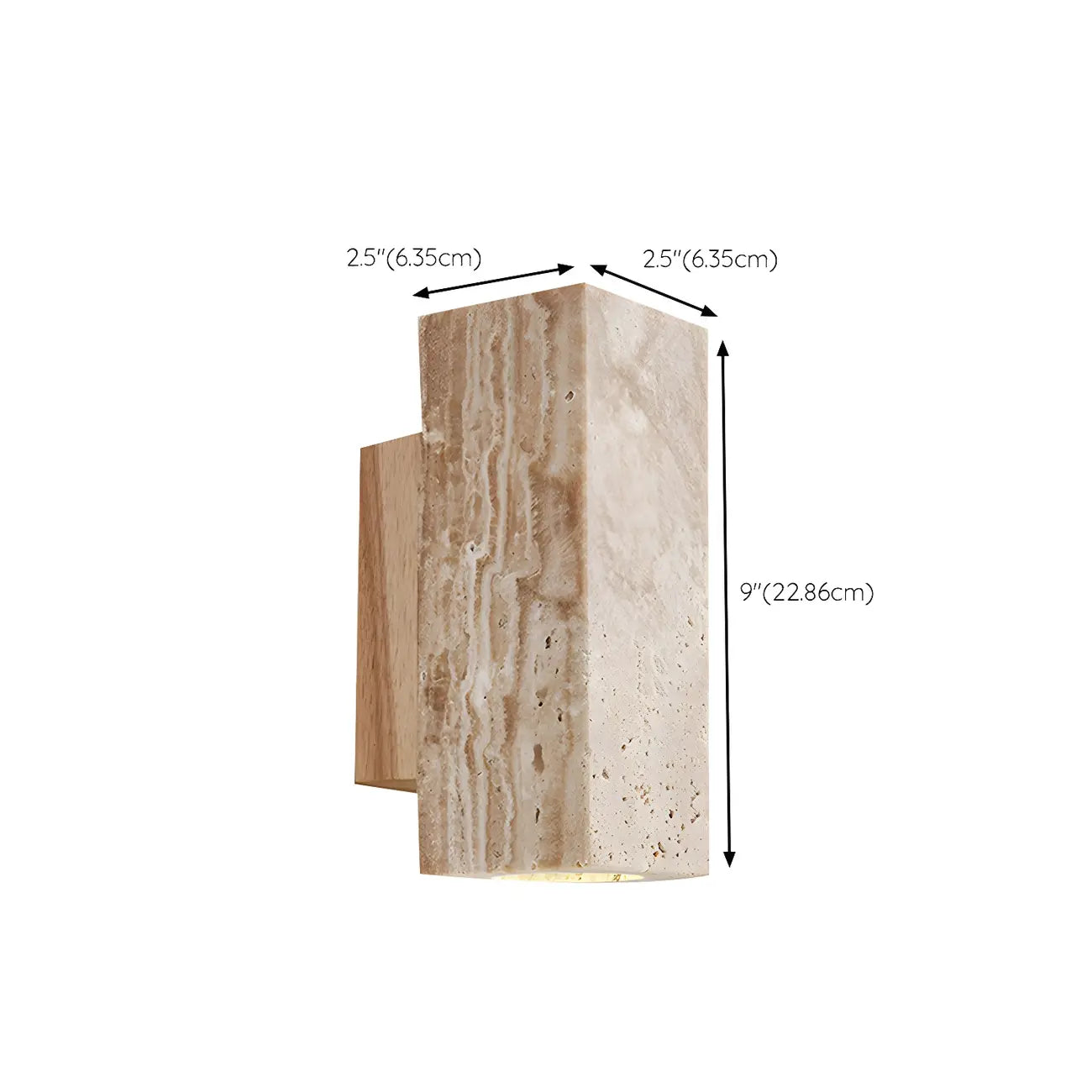 Applique murale minimaliste moderne en pierre beige
