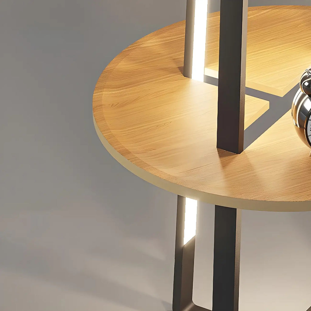 Lampadaire linéaire LED noir 63 avec étagère pour salon