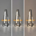 Lampadaire linéaire LED noir 63 avec étagère pour salon