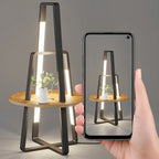 Lampadaire linéaire LED noir 63 avec étagère pour salon