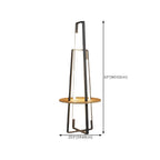 Lampadaire linéaire LED noir 63 avec étagère pour salon