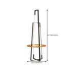 Lampadaire linéaire LED noir 63 avec étagère pour salon