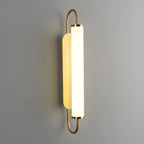 Lampe de coiffeuse cylindrique droite dorée moderne à intensité variable LED