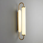 Lampe de coiffeuse cylindrique droite dorée moderne à intensité variable LED