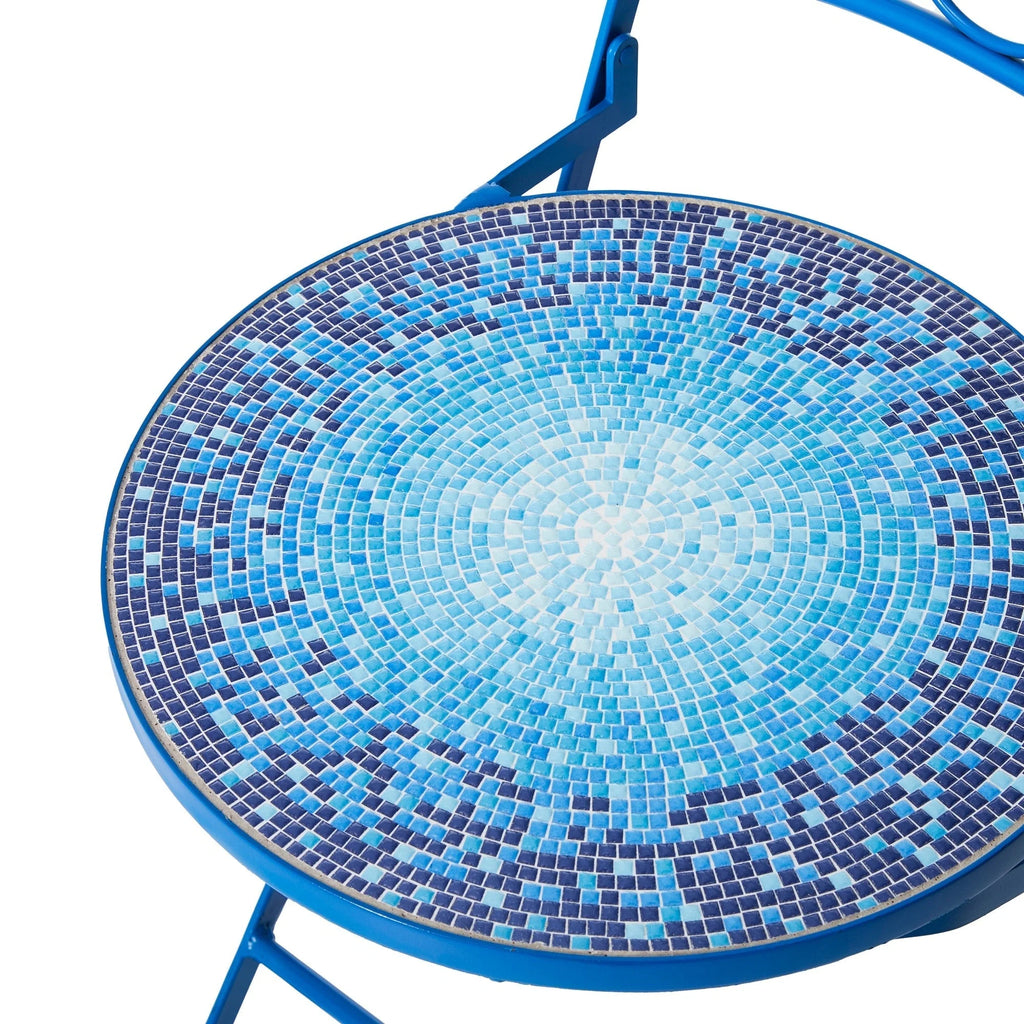 Ensemble bistrot pliant en métal Glitzhome pour extérieur, 3 pièces, table et chaises de patio