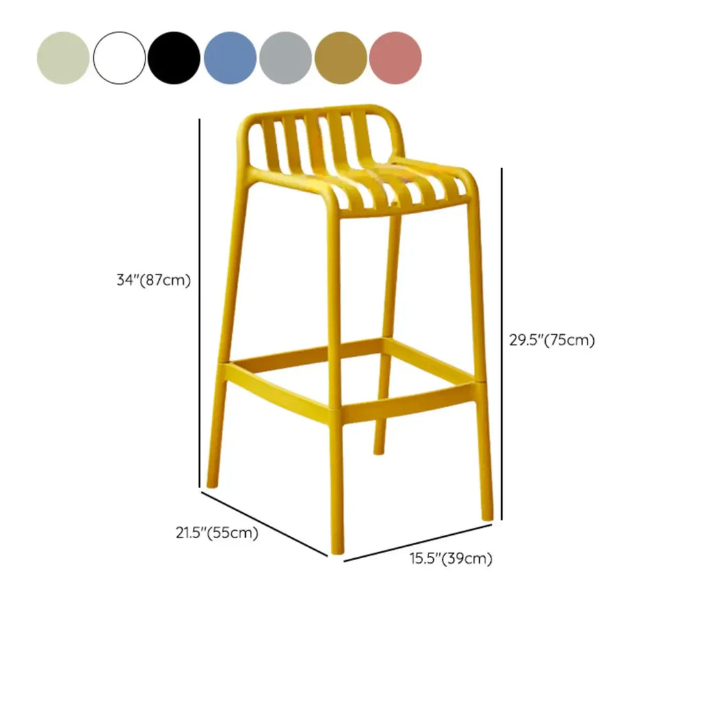Tabouret de bar minimaliste en plastique pour intérieur et extérieur