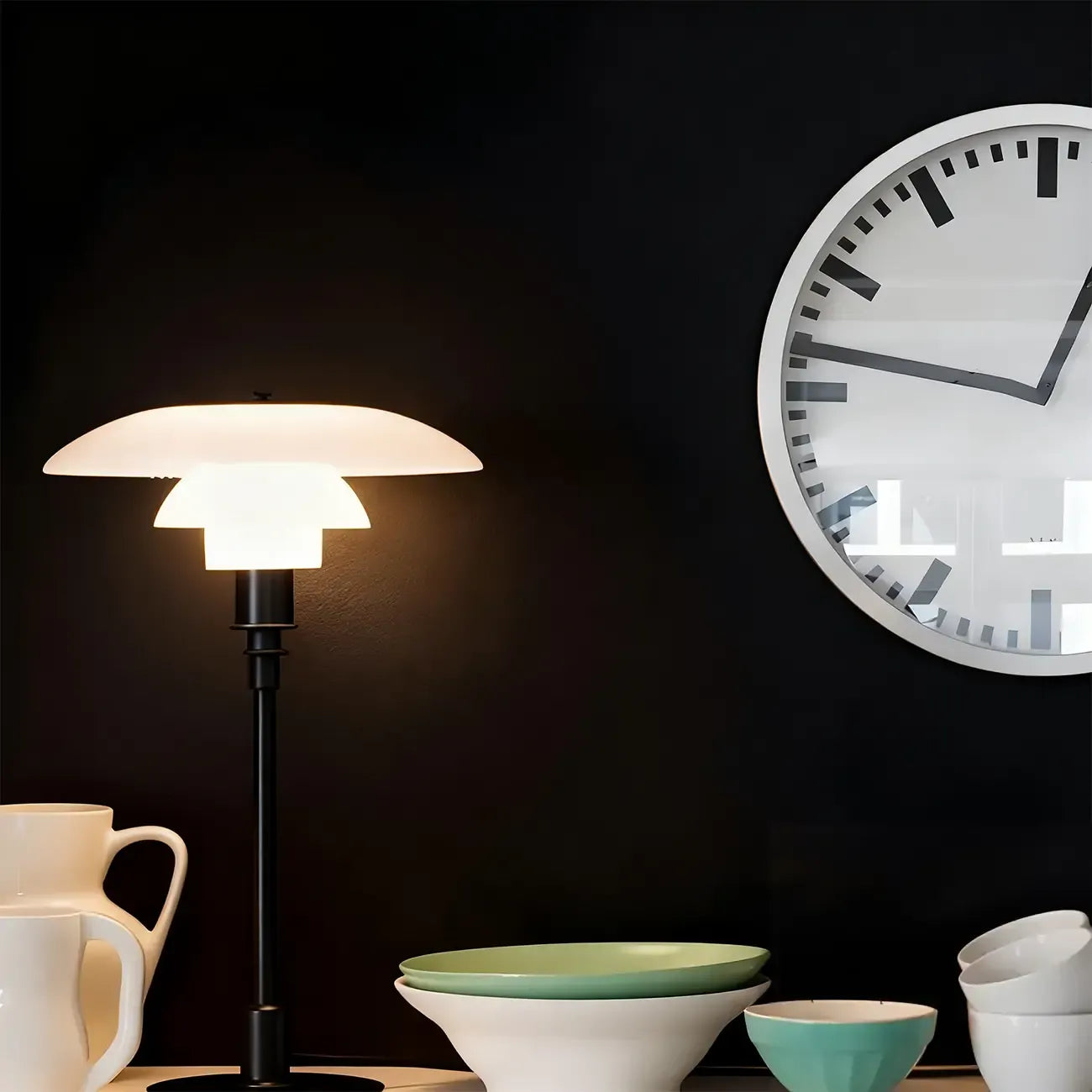 Lampe de table LED à plusieurs niveaux HomeyFad de style post-moderne avec alimentation intégrée