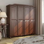 Armoire-penderie Kyle 4 portes de Palace Imports, 100 % bois massif, avec portes en bois massif ou miroir