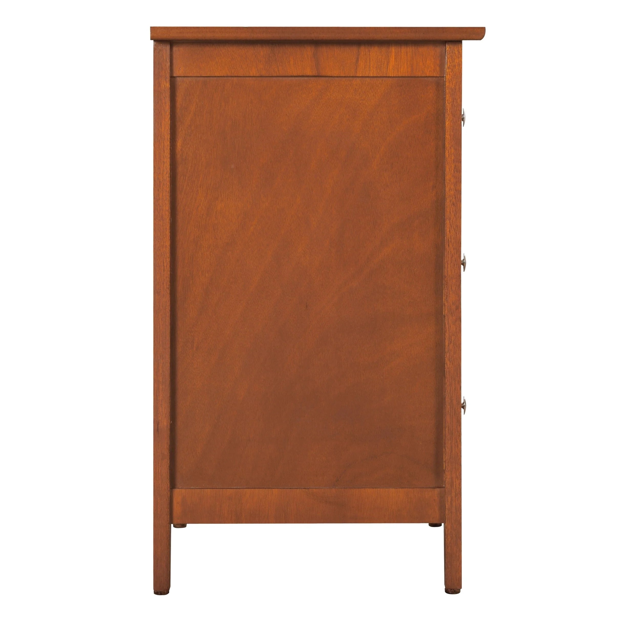 Table de chevet Daniel de style transitionnel en bois, à 3 tiroirs