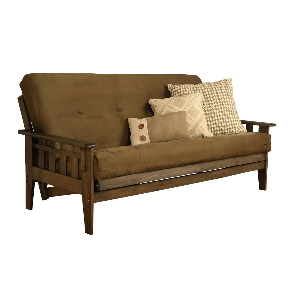 Ensemble futon Somette Tucson pleine grandeur en noyer rustique avec matelas