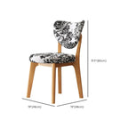 Chaise de salle à manger moderne sans accoudoirs à oreilles en similicuir