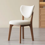 Chaise de salle à manger moderne sans accoudoirs à oreilles en similicuir