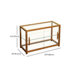 Élégante vitrine de table en bois avec portes coulissantes