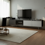 Mobile TV 71 Black Stone Side Extension Storage con cassetti