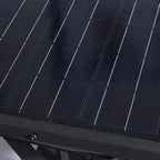 Lampes solaires extérieures pyramidales à support en métal noir